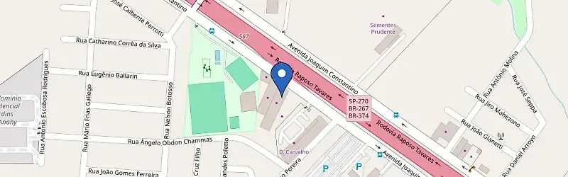 Mapa da estação GWM Caminho Presidente Prudente