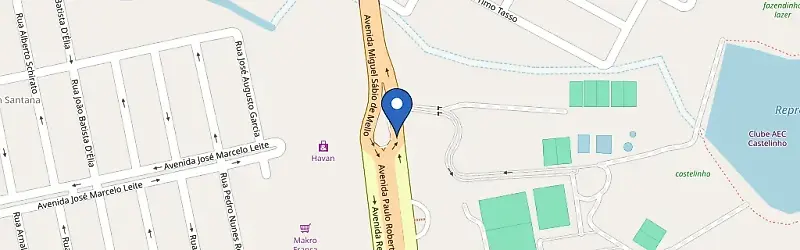 Mapa da estação AEC Castelinho