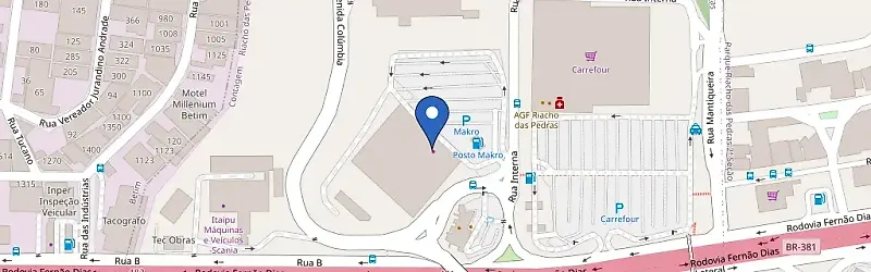 Mapa da estação Loja Elétrica Contagem