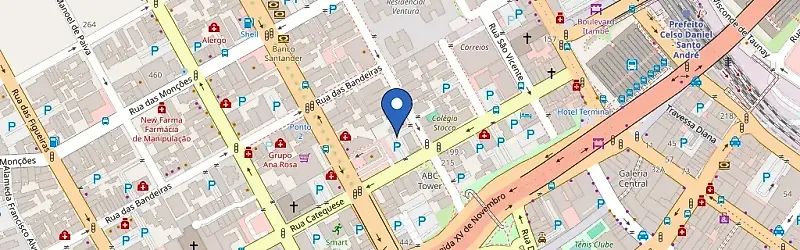 Mapa da estação Troove Madero Container Santo André