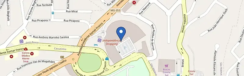 Mapa da estação Independência Shopping