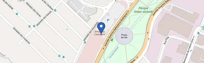 Mapa da estação Shopping Contagem