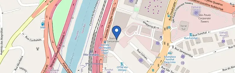 Mapa da estação Teatro Santander
