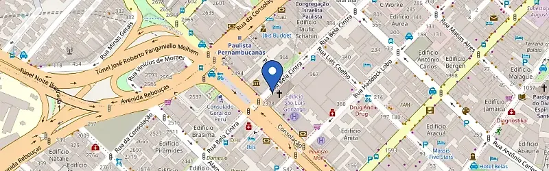 Mapa da estação Colegio São Luiz Estapar