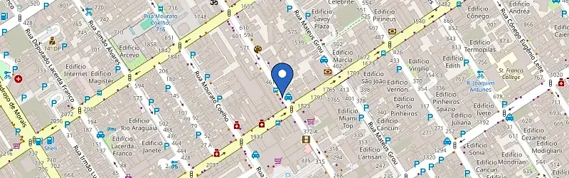 Mapa da estação Zletric - Comercial Fradique Coutinho