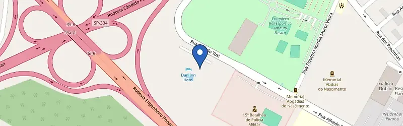Mapa da estação Hotel Dan Inn