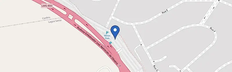 Mapa da estação EMB Aeroporto Lagoa Santa