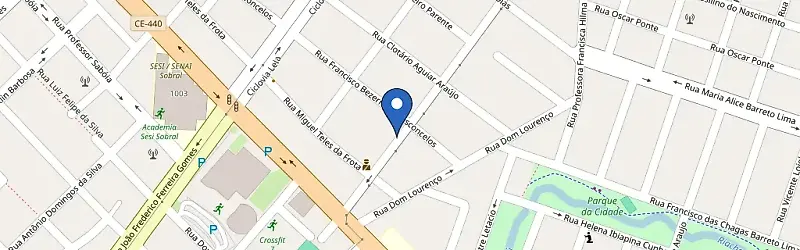 Mapa da estação Planeta Charge Sertão Moderno Sobral