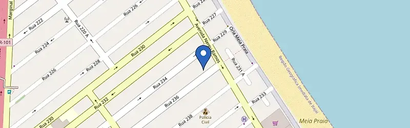 Mapa da estação Posto Mar Azul