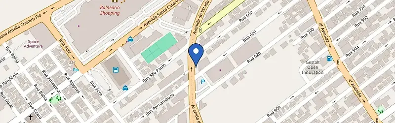 Mapa da estação BYD Balneário Camboriú