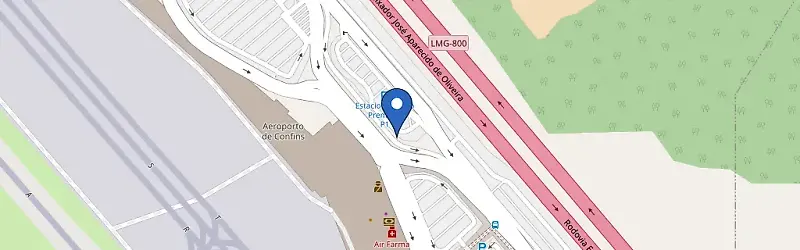 Mapa da estação BH Airport - P