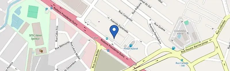 Mapa da estação Movida Nova Iguaçu
