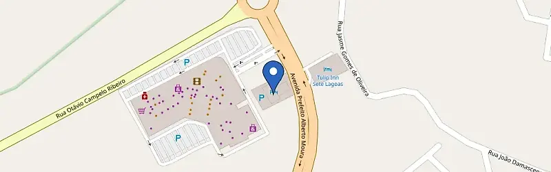 Mapa da estação Hotel San Diego Veredas Sete Lagoas