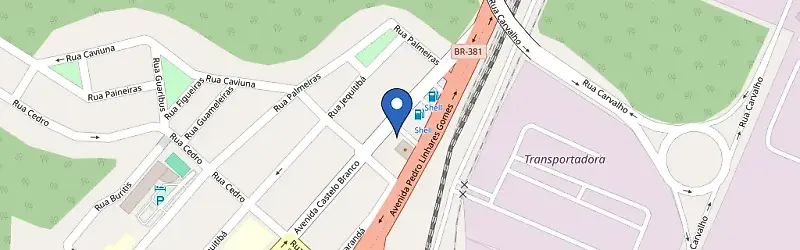 Mapa da estação Ap Magalhães - Horto