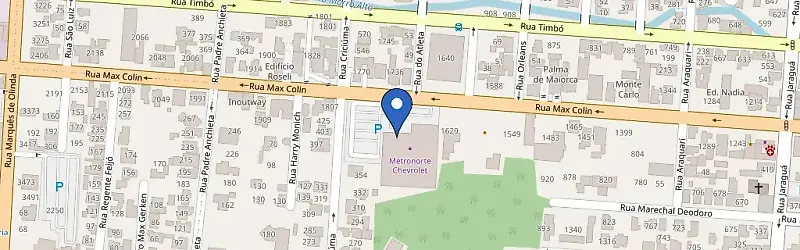 Mapa da estação Cia Charge Metronorte - Joinville