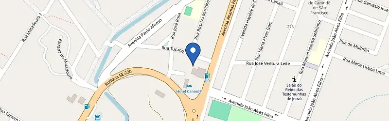 Mapa da estação Volvo Posto Canindé