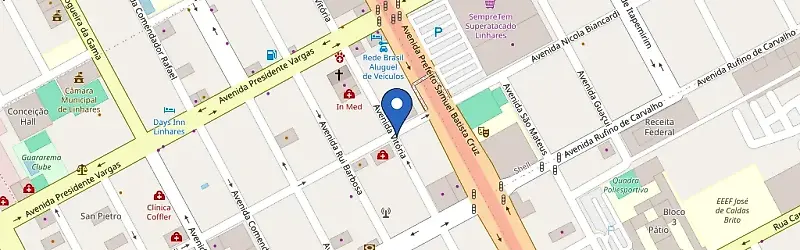Mapa da estação Hotel Linhares Design