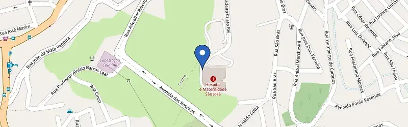 Mapa da estação Hospital São José