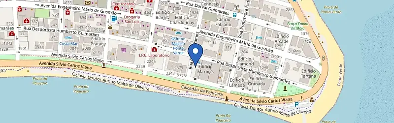 Mapa da estação Coqueiros Express Hotel