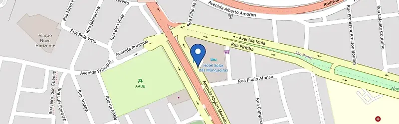 Mapa da estação Hotel Solar Das Mangueiras