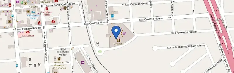 Mapa da estação Shopping Ourinhos