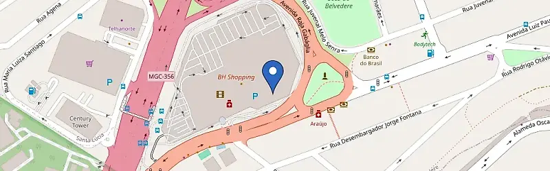 Mapa da estação BH Shopping