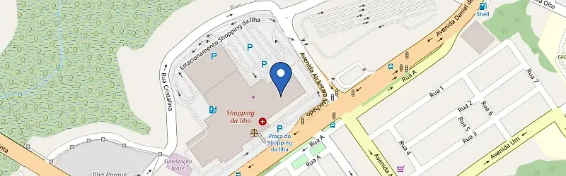 Mapa da estação Shopping Da Ilha