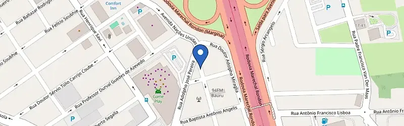 Mapa da estação BYD Allma Bauru