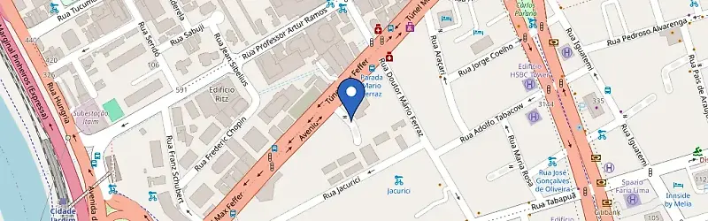 Mapa da estação Condomínio Cidade Jardim