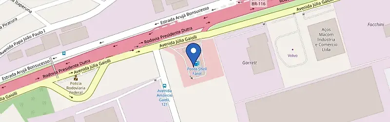 Mapa da estação Posto Farol