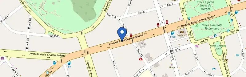 Mapa da estação Bob's Assis Chateaubriant