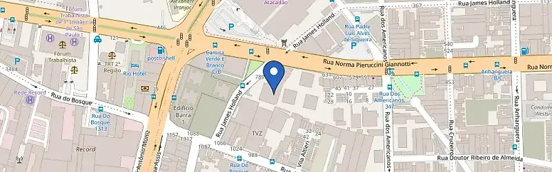 Mapa da estação Concessionária Volvo Barra Funda