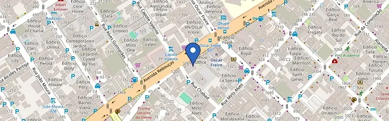 Mapa da estação Alameda Jardins