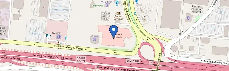 Mapa da estação Shopping Iguatemi Alphaville