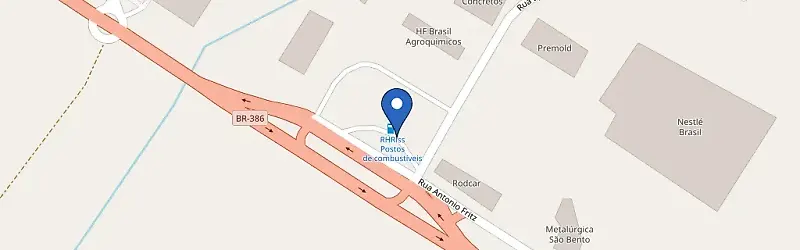 Mapa da estação Posto RHRiss Rápida Intelbras/Agrodex