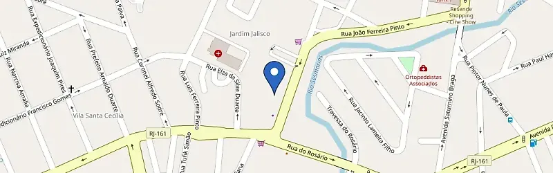 Mapa da estação Portobello Resende