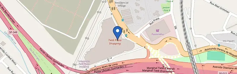 Mapa da estação Tietê Plaza Shopping