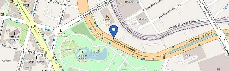 Mapa da estação Chevrolet Lider BH Andradas