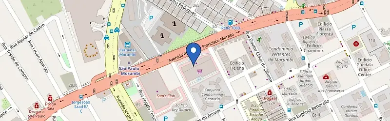 Mapa da estação Pão De Açúcar