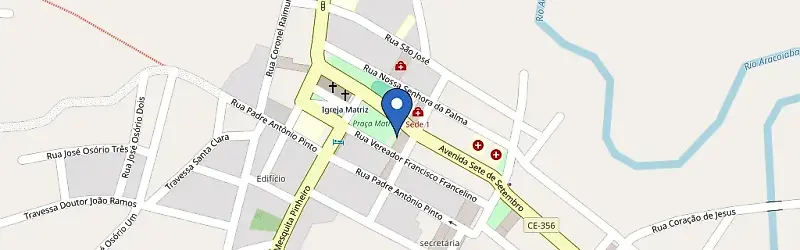 Mapa da estação Praça Prefeitura De Baturité