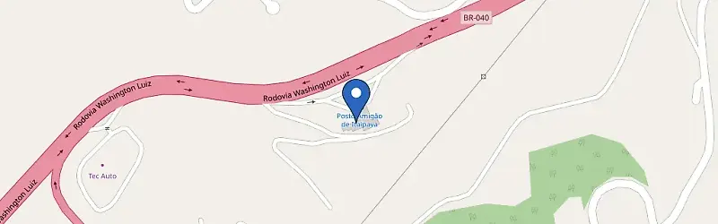 Mapa da estação Shell Recharge | Amigão De Itaipava