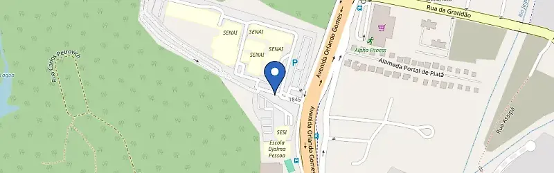 Mapa da estação Senai Cimatec