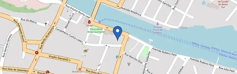 Mapa da estação Estacionamento Fonseca