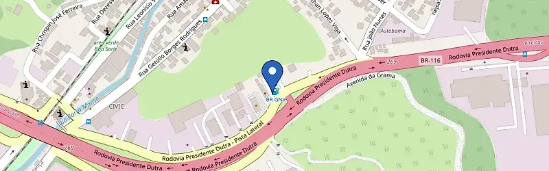 Mapa da estação Posto Metano