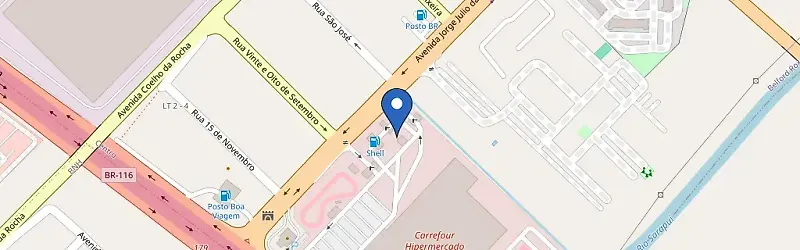 Mapa da estação Posto Atacadão Belford Roxo
