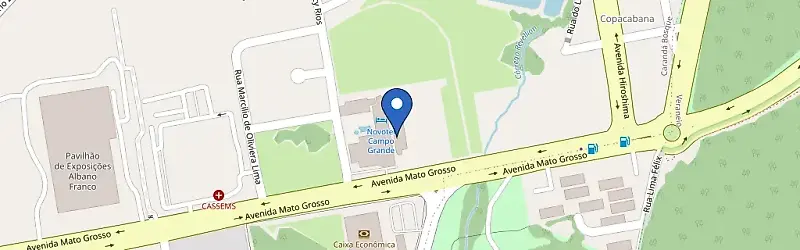 Mapa da estação Íbis Campo Grande