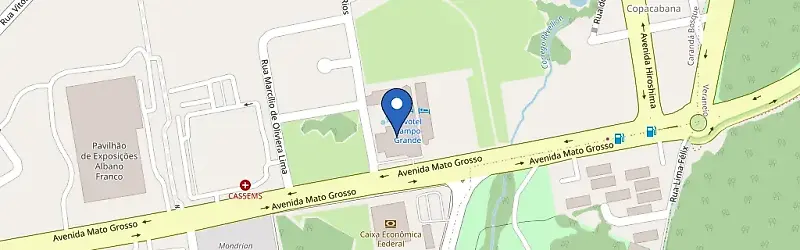 Mapa da estação Novotel Campo Grande