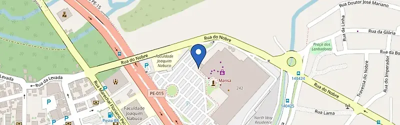 Mapa da estação Planeta Shopping North Way Paulista