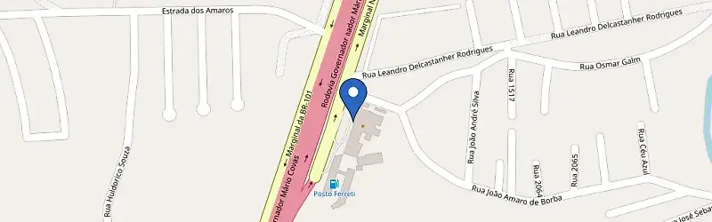 Mapa da estação Parada Ferretti On-Charge