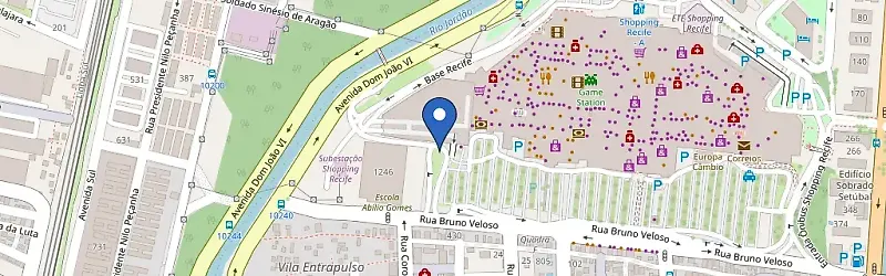 Mapa da estação Planeta Charger Shopping Recife